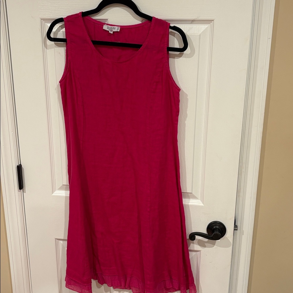 Casual fuchsia Midi Dress